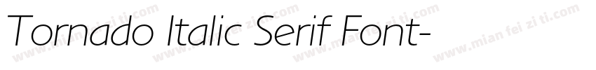 Tornado Italic Serif Font字体转换